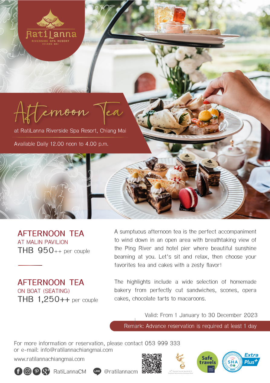 Afternoon Tea 5 Ratilanna Riverside Spa Resort, Chiang Mai