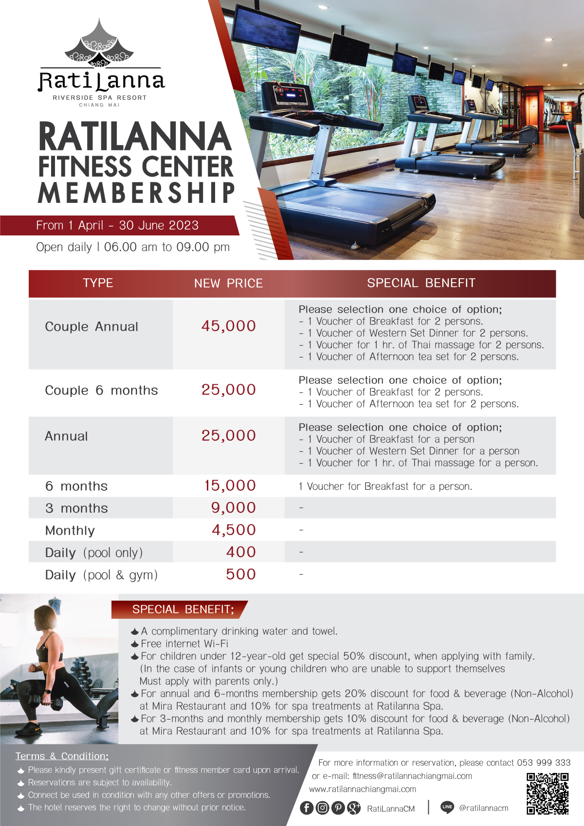 RatiLanna Fitness Center Membership 3 Ratilanna Riverside Spa Resort, Chiang Mai