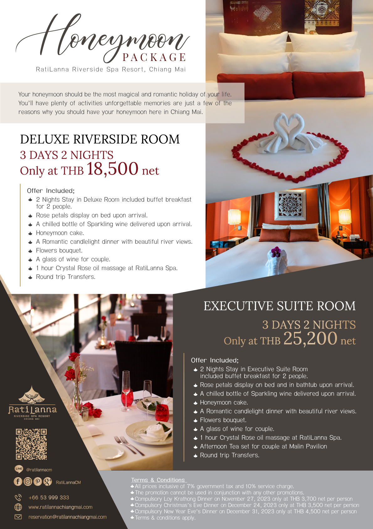 Honeymoon Package 2 Ratilanna Riverside Spa Resort, Chiang Mai