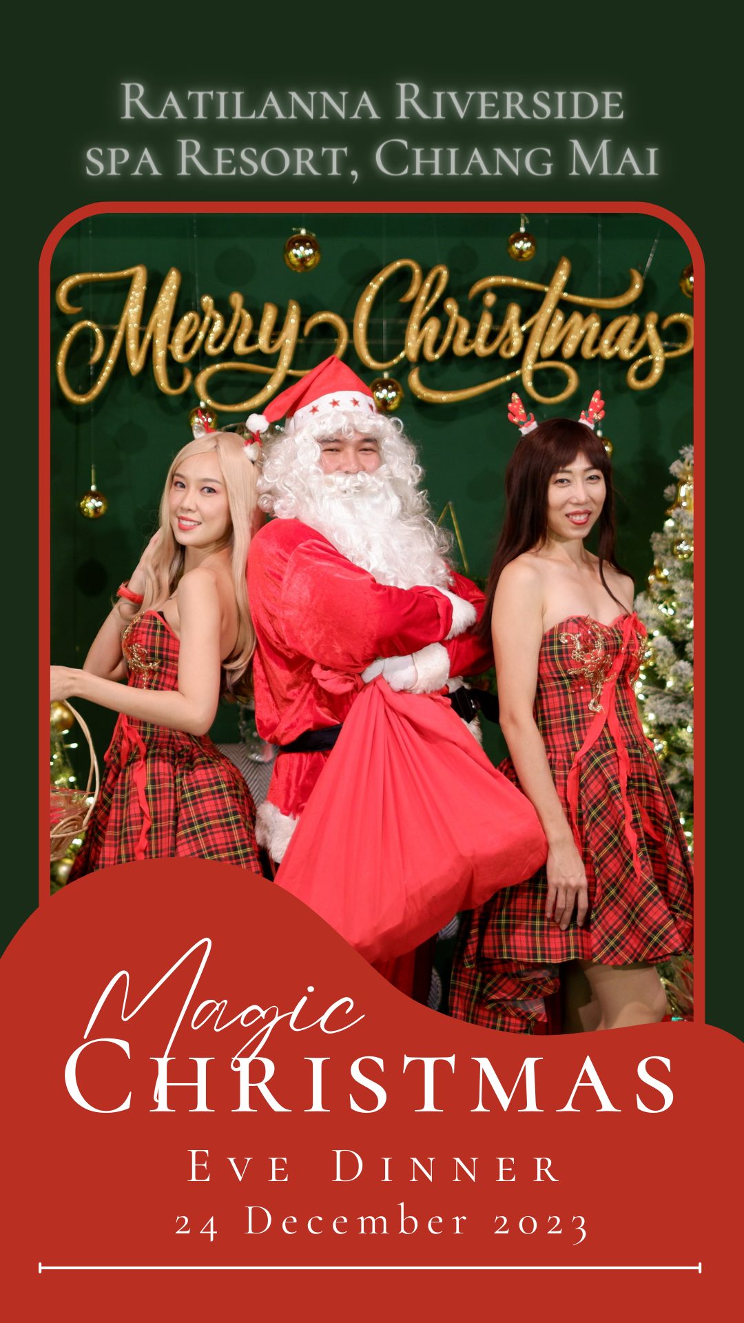 Experience the Magic Christmas Eve’s Dinner 6 Ratilanna Riverside Spa Resort, Chiang Mai