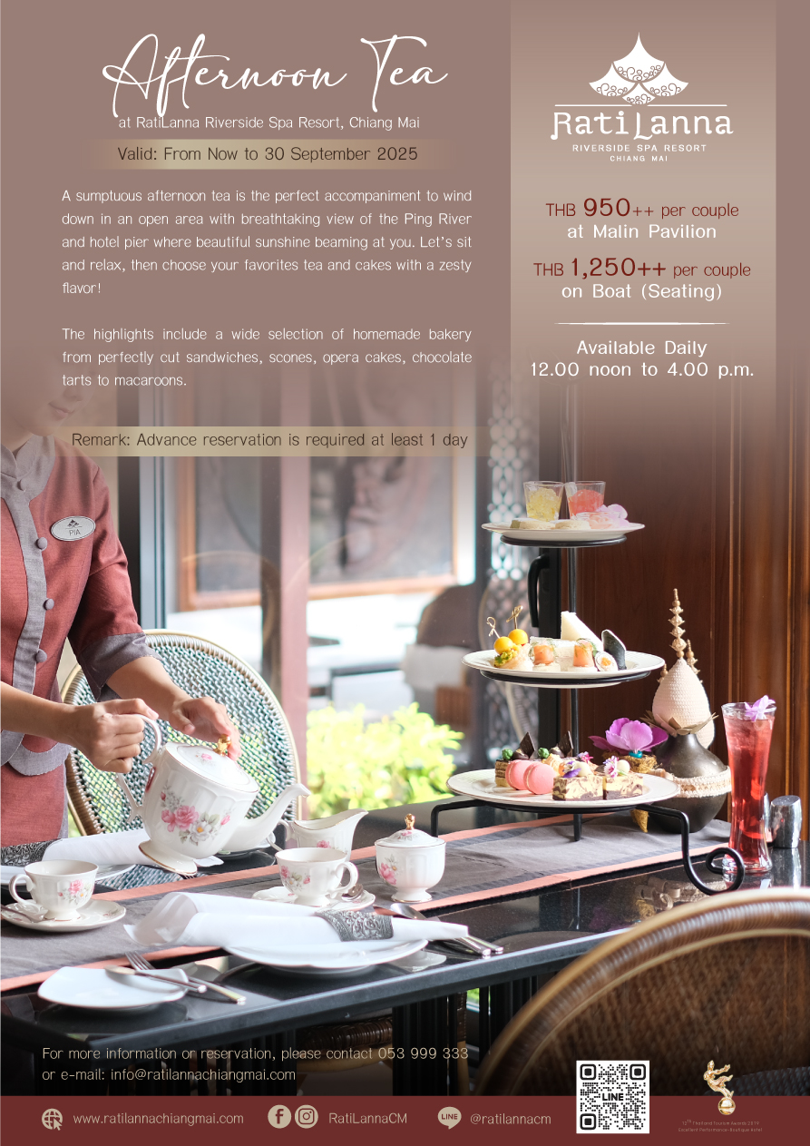 Afternoon Tea 7 Ratilanna Riverside Spa Resort, Chiang Mai